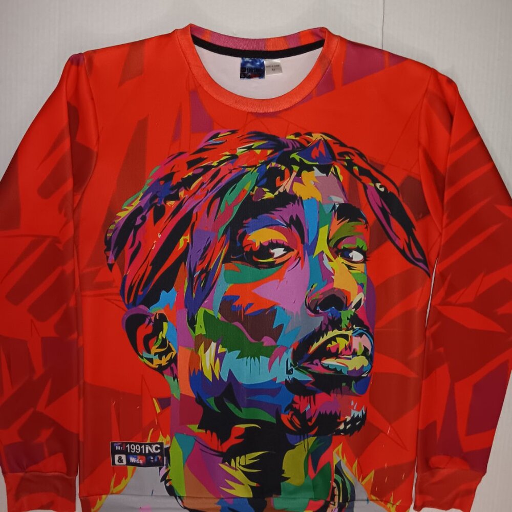 TUPAC SHAKUR GRAPHIC CREW NECK SWEATSHIRT - Picture 5 of 11